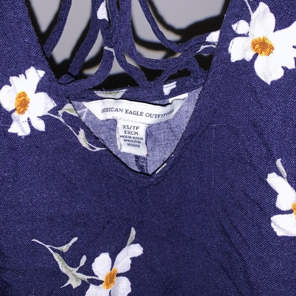Xs navy and floral dress from American eagle - Picture 2 of 3